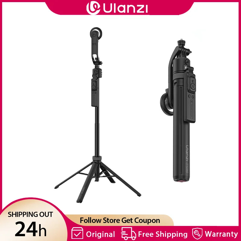 ជើងកាមេរ៉ា Ulanzi TT23M ម៉ាញេទិក តាមដានដោយស្វ័យប្រវត្តិ ជើងកាមេរ៉ា Selfie ចល័ត សម្រាប់ទូរស័ព្ទ iPhone Android Vlog Live ជាមួយឧបករណ៍បញ្ជាពីចម្ងាយ
