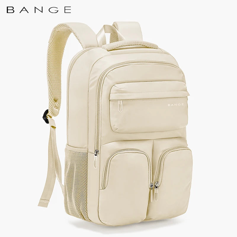 BANGE Large Capacity Men Backpacks for 15.6 Laptop Business Travel Women Backpack Waterproof School Bags with Mesh Side Pockets