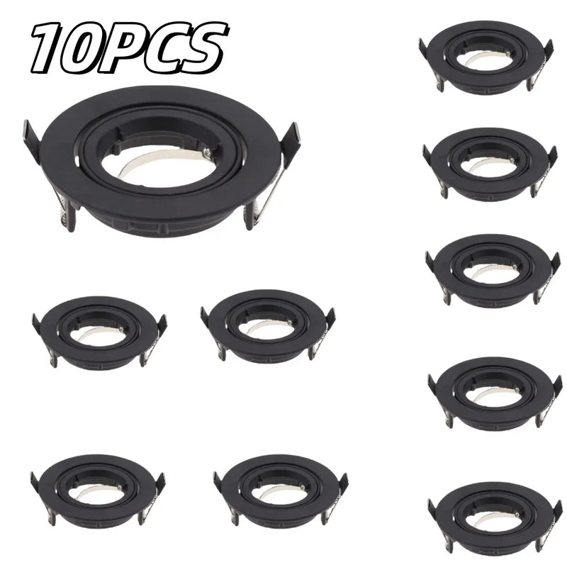 JOYINLED 1/10PCS Adjustable Round LED Downlight Frame MR16 GU10 Recessed Ceiling Light Trim Lamp Holder Socket Spot Fixture