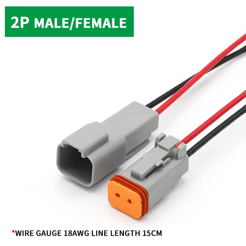 5/10/100 Sets Deutsch Type Connector Male Female Waterproof DT Connectors 2-Pin Dt04-2p Dt06-2s 8202612040,Sealable,2 Position
