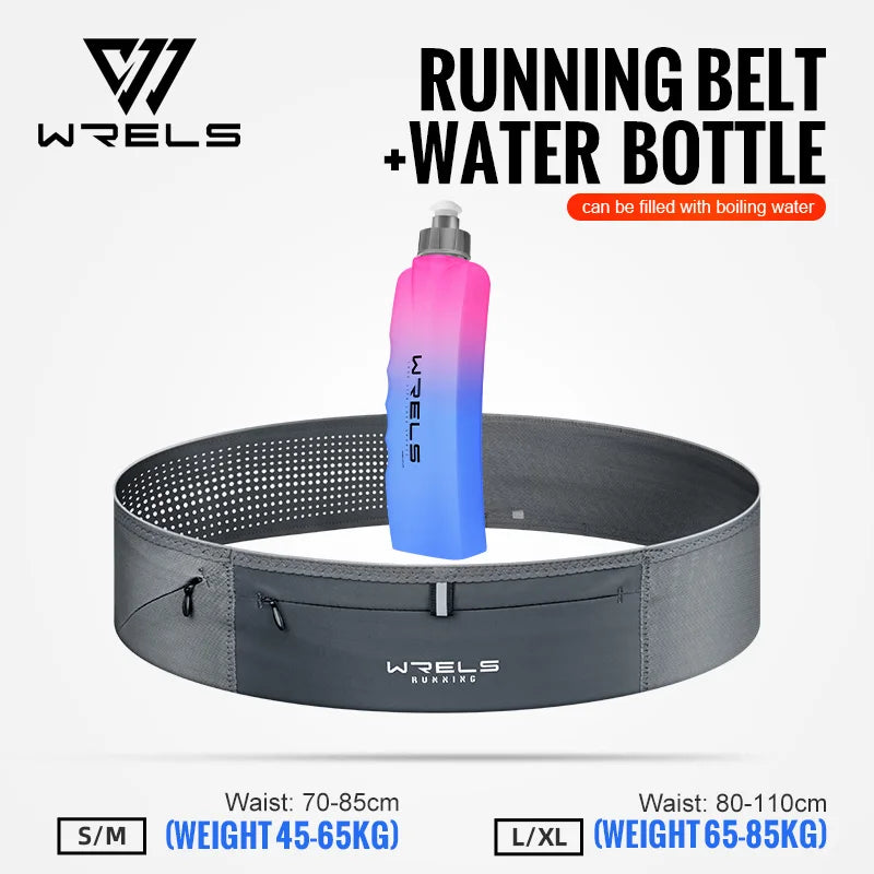 WRELS Waist Bag Ultra-Thin Waist Pack Waterproof Fanny Pack Close-Fitting Elastic Sports Bag Outdoor Invisible Running Waist Bag