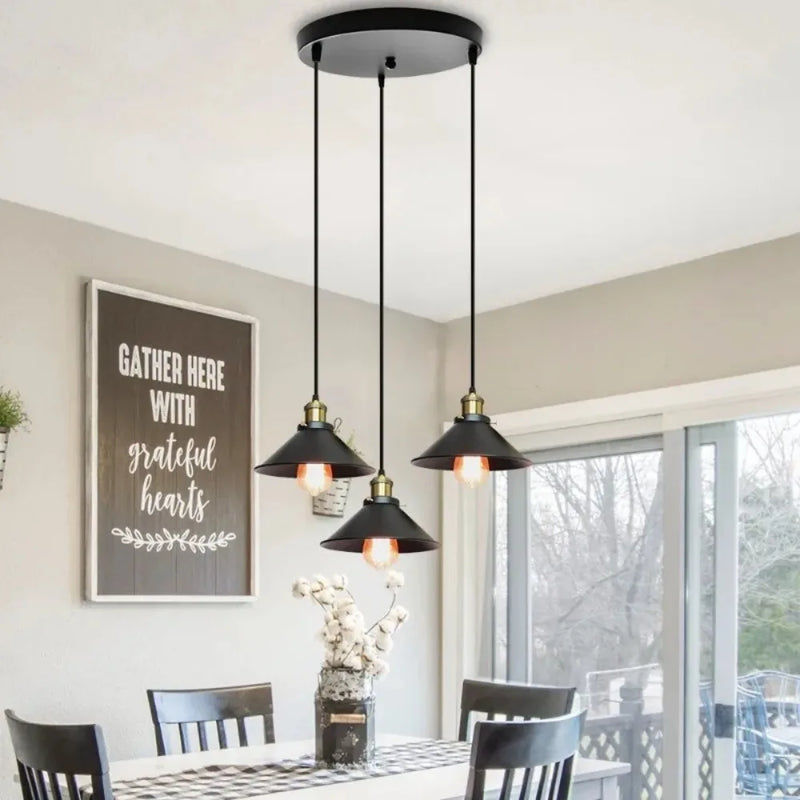 JOYON Vintage Pendant Light Loft Retro Chandelier Pendant Lamp E27 Industrial Hanging light Edison Home Lighting for Living Room