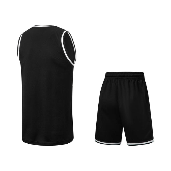 ឈុតបាល់បោះ CBA សម្រាប់បុរស Li-Ning LN DRY ធ្វើពីក្រណាត់ Polyester ទន់ និងអាចដកដង្ហើមបាន អាវ និងខោខ្លីកីឡាអាជីព AATW005