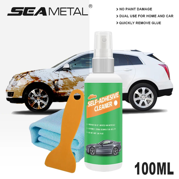 SEAMETAL 100ml Car Sticker Remover Kits Sticky Residue Removal Car Glass Label Cleaner Adhesive Glue Spray for Car Accessories