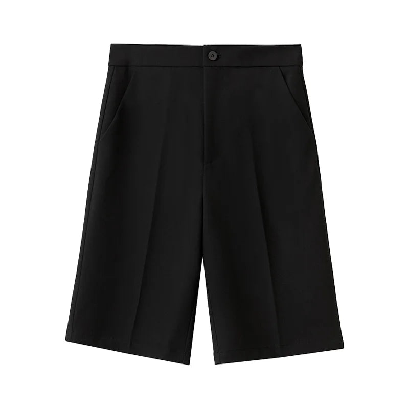 Amii Women's Shorts 2026 Summer New Professional Casual Mid-Length Straight Leg Pants Basic Versatile Women's Clothing 12622227