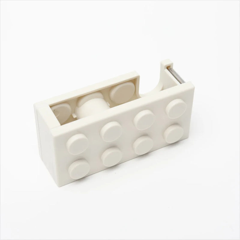1pc Building Block Tape Holder, Cultural And Creative Tape Holder, Transparent Tape Cutter, Office Tape Box, Tape storage box