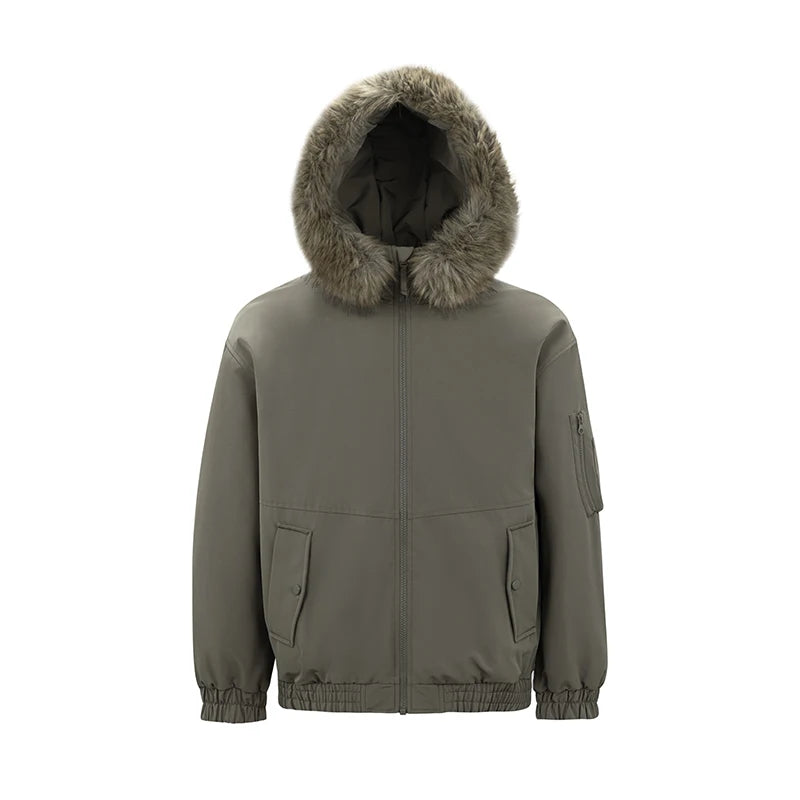 Semir Women Down Jacket Detachable Plush Collar Water Repellent Abrasion Resistant Workwear Thick Warm 2026 New