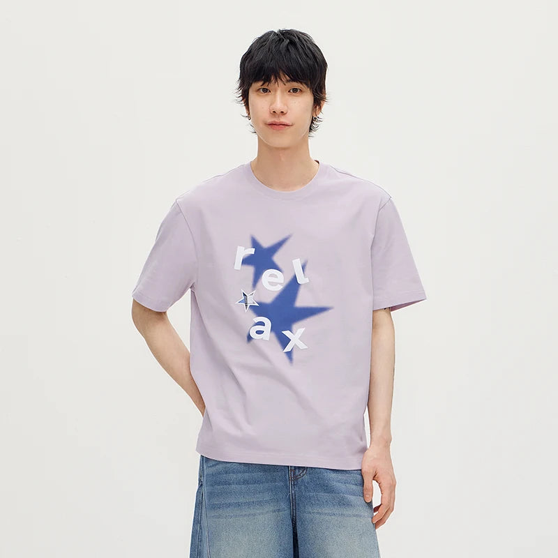 Semir Men Tshirt Tie Dye Star Printed Moisture Wicking Quick Dry Knit Couple Style 2026 Summer Casual Top