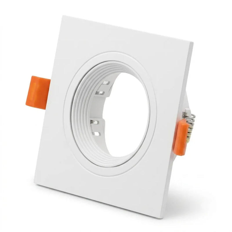 JOYINLED 1/10PCS Square Recessed Ceiling Spotlight Frame GU10 MR16 Socket Holder Adjustable Downlight Trim 75mm Open Hole