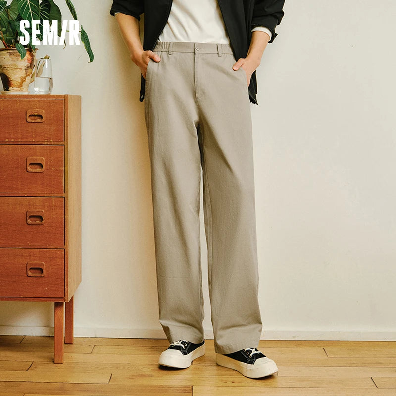 Semir Cleanfit Pants Men 2026 Autumn Winter Loose Straight Leg Casual Versatile Comfortable Daily Wear Stylish Trousers