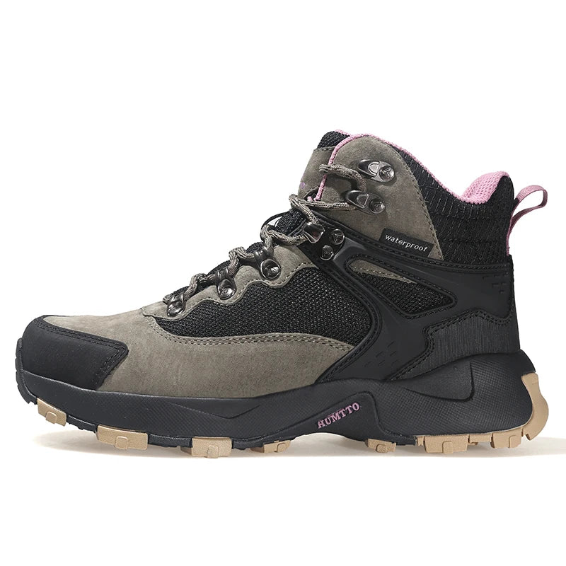 HUMTTO Trekking Shoes for Women Waterproof Sports Climbing Hiking Boots Woman New Winter Luxury Designer Outdoor Womens Sneakers
