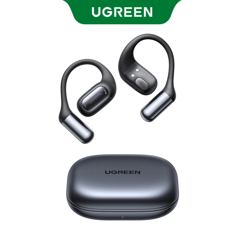 UGREEN FitBuds Open-Ear Headphones Earphones, Ear-hook TWS True-Wireless Bluetooth 6.0 Wireless Earbuds, Spatial Audio, 30H Play
