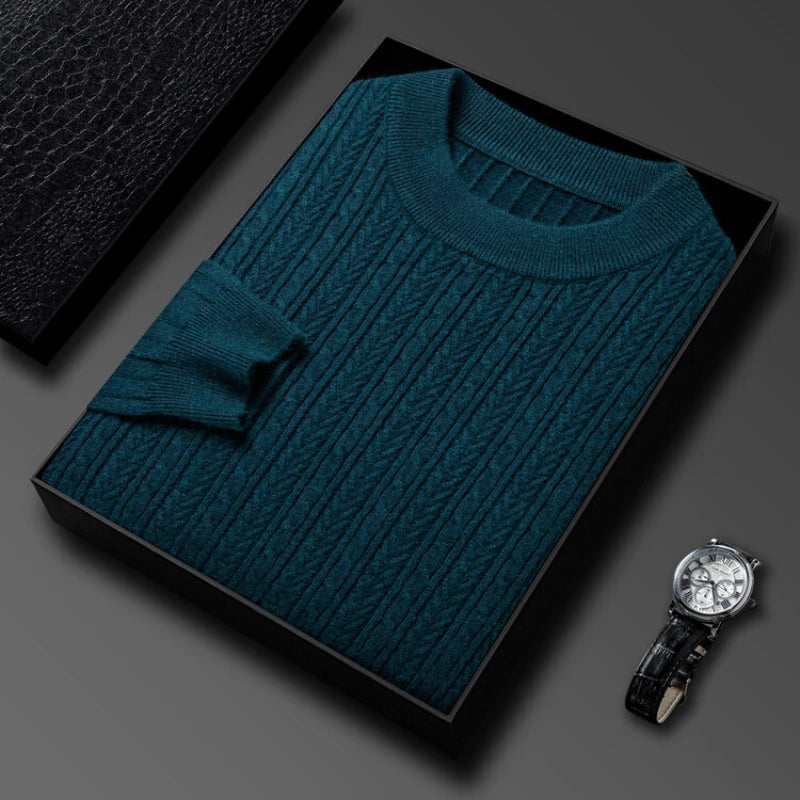 Autumn and Winter Warm Turtleneck O-neck Sweater Men's Thickened Slim-fit Bottoming Shirt.Fine knit sweater. M-4XL