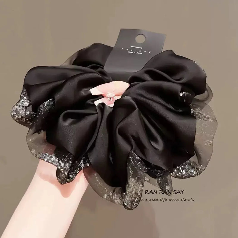 Maruko Large Intestine Hair Hoop 2026 New Sensation Head Flower Disc Hair Artifact Head Rope Advanced Intesti