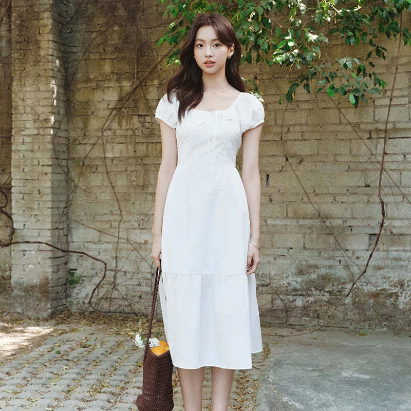 Semir Elegant Dress Women Gentle Summer 2025 New Bowknot U Neck Long Maxi Dress for Special Occasions