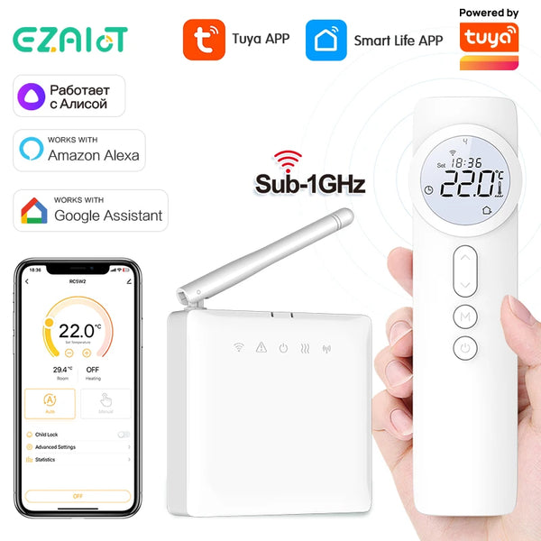 Smart Wireless RF433 Thermostat Tuya WiFi Remote Temperature Controller for Water Heating Gas Boiler Actuator Alexa Google Home