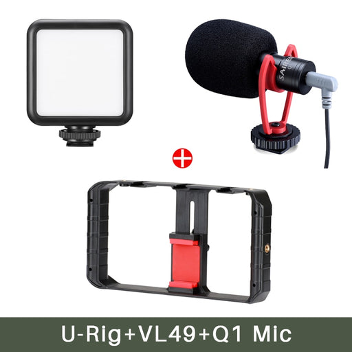 Ulanzi U-Rig Pro Smartphone Video Rig w 3 Shoe Mounts Filmmaking Case Handheld Phone Video Stabilizer Grip Tripod Mount Stand Undate Kit
