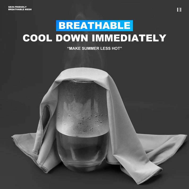 WRELS Breathable Sun Protection Face Mask Ice Silk Sunscreen Mask Outdoor Cycling Face Cover Solid Color Neck Wrap UV Protection