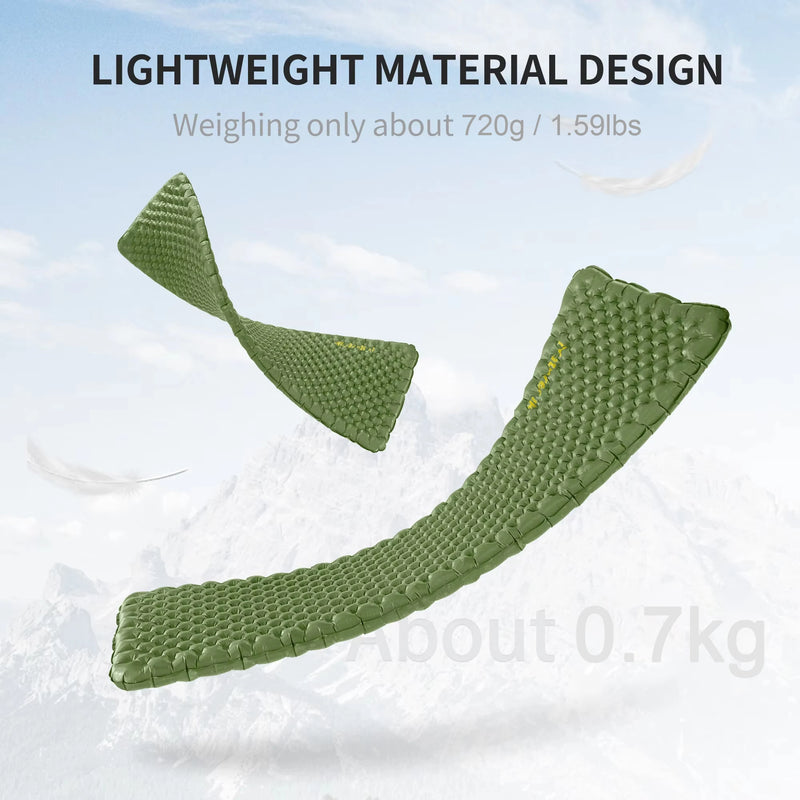 Naturehike 4.6 R Value Ultralight Air Mattress Camping Hiking Climbing Sleeping Pad Outdoor Inflatable Mat Cushion With Air Bag