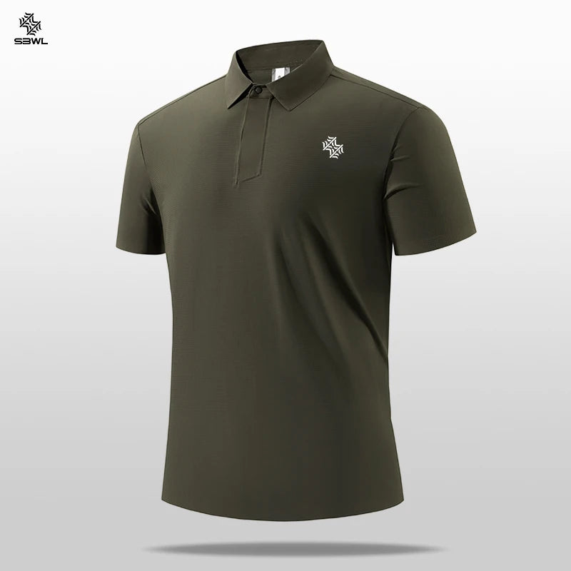 SBWL 2026 Summer New Light Fast Dry Elastic High Quality Outdoor Sports Golf Running Sports POLO Shirt Fashion Casual T-Shirt