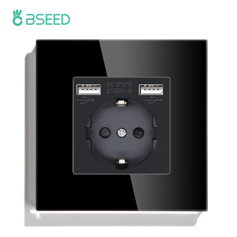 BSEED Wifi Light Switches Smart Wall Switch 1/2/3Gang 1/2/3/4Way Touch Sensor Switch With Normal Socket Support Tuya Smart Life