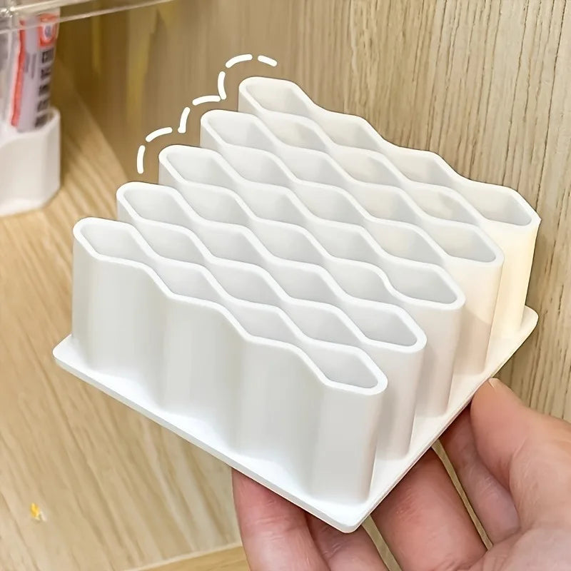 1pc Ointment Storage Box,Multi-Layer Vertical Desktop Organizer,Sturdy Durable,Black and White Design,storage boxoffice supplies