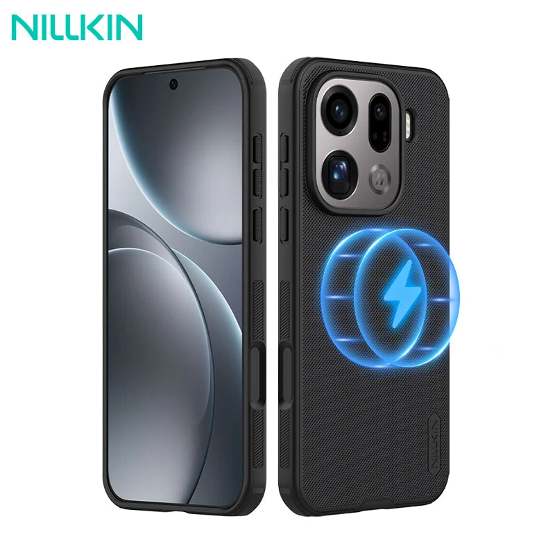 NILLKIN For OPPO Find X9 Pro Magsafe Case Frosted Shield Pro Magnetic Wireless Charging PC Hard Back Cover for OPPO Find X9 Case