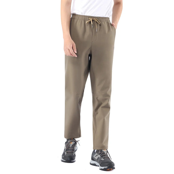 HUMTTO Camping Hiking Pants Men Winter Trekking Hunting Men's Pants Warm Breathable Black Outdoor Working Sports Man Trousers