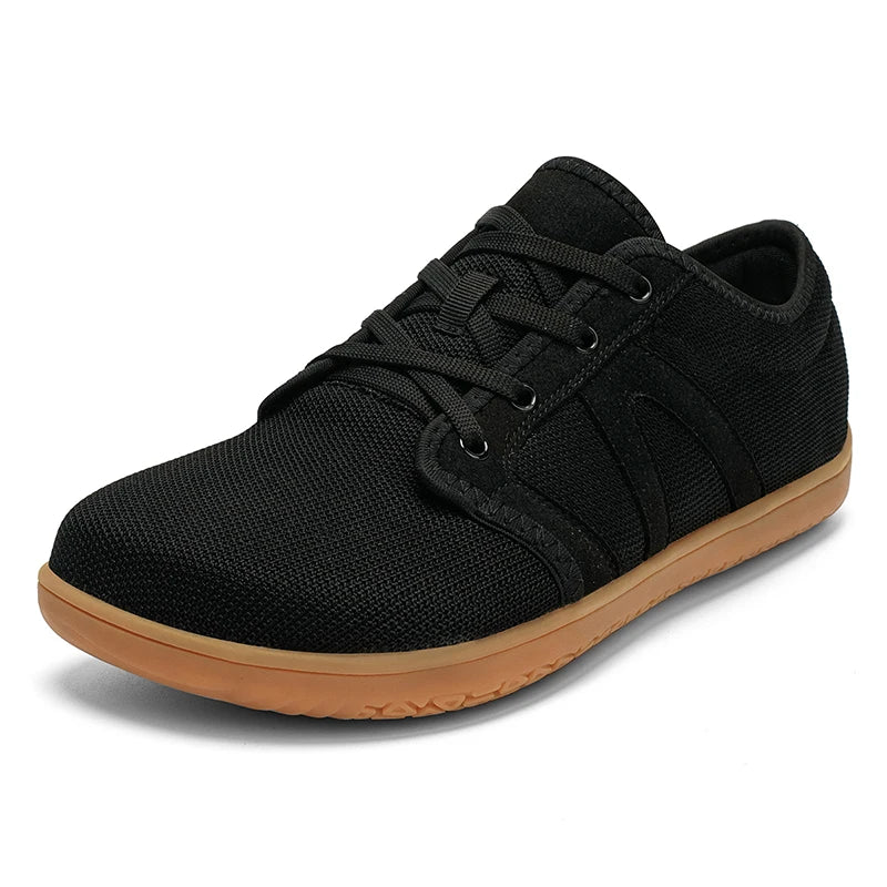 Extra Width Barefoot Shoes Wide Box Toe Shoes Minimalist Nonslip Outdoor Casual Flat Walking Sneakers Zero Drop Breathable Mesh