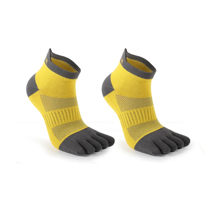 WRELS COOLMAX Sports Five Finger Socks Breathable Comfortable Anti Friction Athletic Running Five Toe Socks Marathon Toesocks