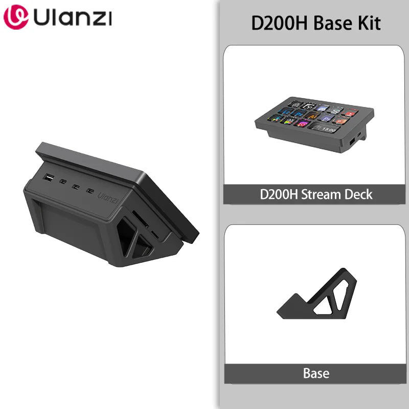 ក្ដារចុច Ulanzi D200H D200 7 in 1 Stream Deck Controler ជាមួយគ្រាប់ចុច LCD ចំនួន 14 សម្រាប់ OBS Live Youtube Content Creation Gaming Office
