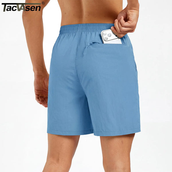 TACVASEN Men's Fishing Shorts UPF 50+ Sun Protection Quick Dry Lightweight Outdoor Shorts With Zipper Pockets Casual Bottoms