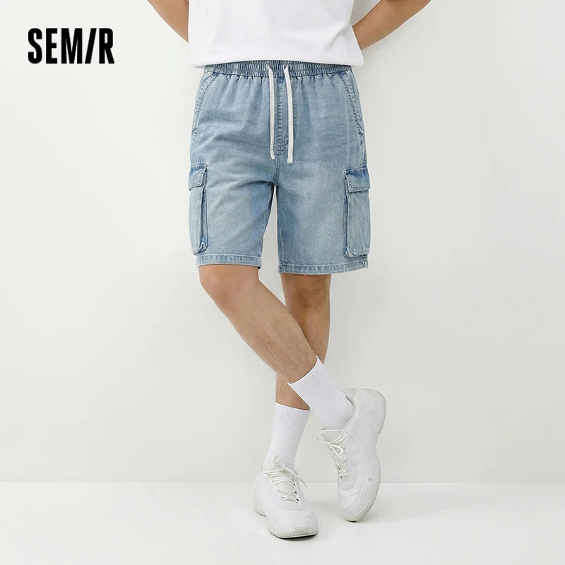 Semir Mens Denim Shorts 2026 Loose Workwear Style Lightweight Casual Outdoor Soft Daily Wear