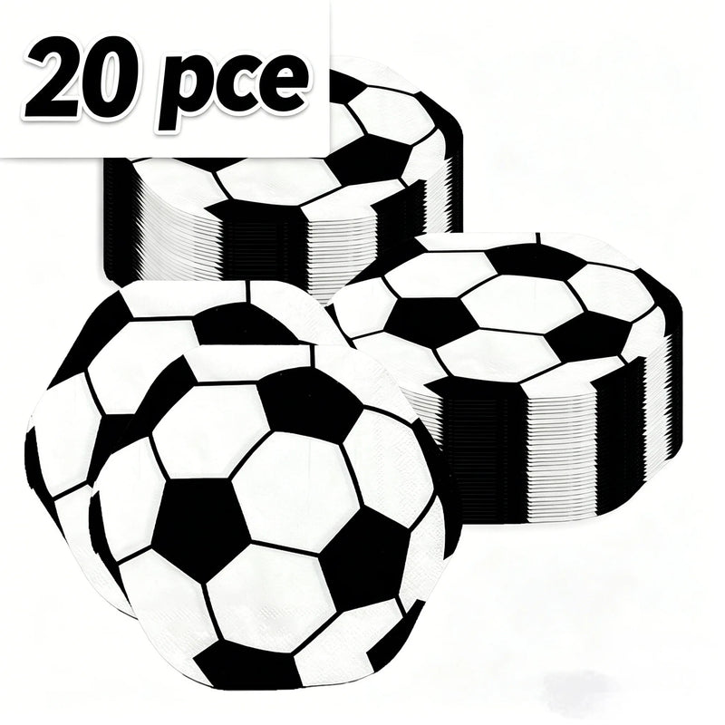 Double-Layer Alien Football Tissue Paper Party Decorations One-Year Atmosphere Napkins for Festive Celebrations