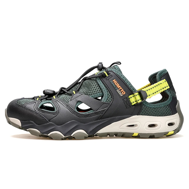 HUMTTO Mens Upstream Shoes Outdoor Trekking Wading Aqua Shoes Breathable Mesh Quick drying Waterproof Sneakers Big Size Hiking