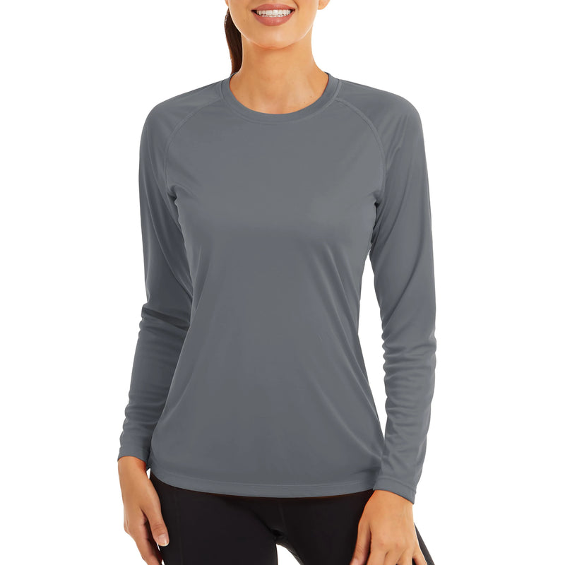 TACVASEN UPF 50+ Sun/Skin Protection Quick Dry T-Shirts Womens Long Sleeve Outdoor Performance Tee Shirts Summer Casual Tops
