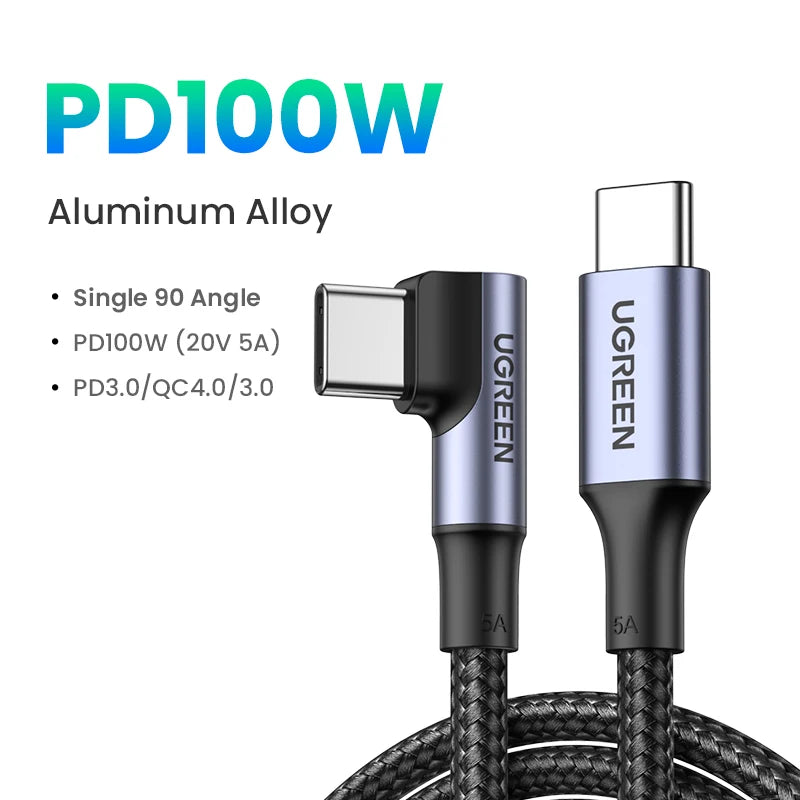 UGREEN PD100W USB C to USB C Charging Cable for iPhone 17 16 15 Samsung MacBook iPad Quick Charger 4.0 PD Fast Charging Cord