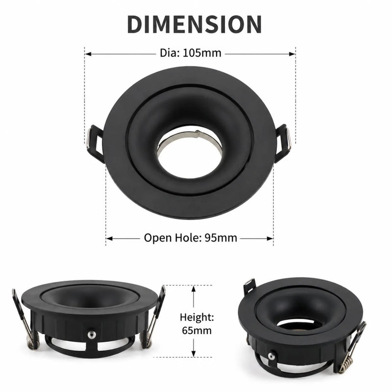 JOYINLED 1/5PCS Recessed Downlight Frame LED Ceiling Fixtures Downlight GU10 MR16 Ceiling Spot Lights Fitting Fixture
