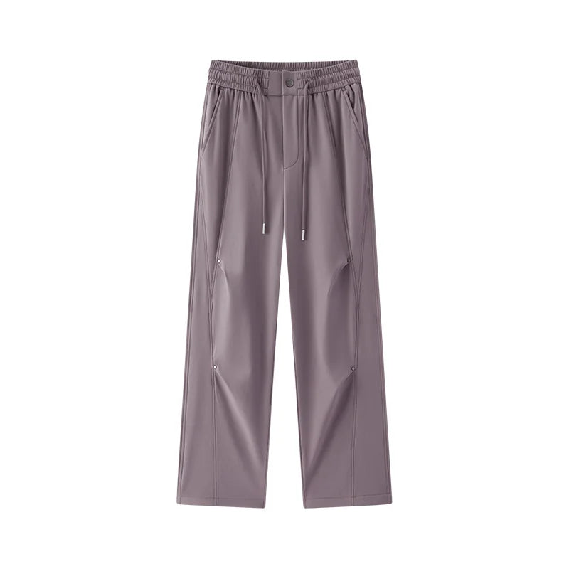 Semir Women Pants Fleece Lined Panelled Design Loose Fit Wide Leg Street Style 2026 Winter Everyday Style Full Length