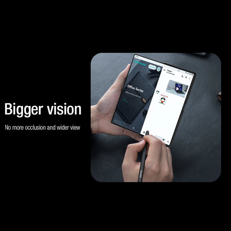 NILLKIN For Samsung Galaxy Z Fold 7 5G Case Luxury Leather Slide Lens Protection Back Cover With S-Pen For Samsung Z Fold 7