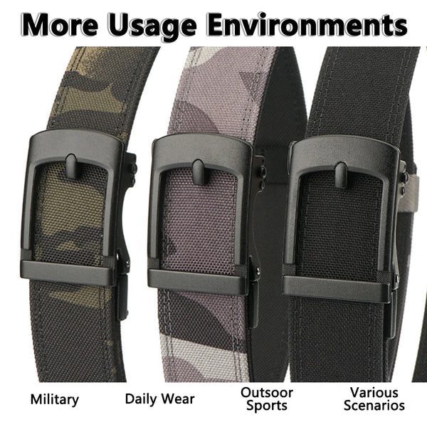 TUSHI New Military Belt for Men Sturdy Nylon Metal Automatic Buckle Police Duty Belt Tactical Outdoor Girdle IPSC Accessories