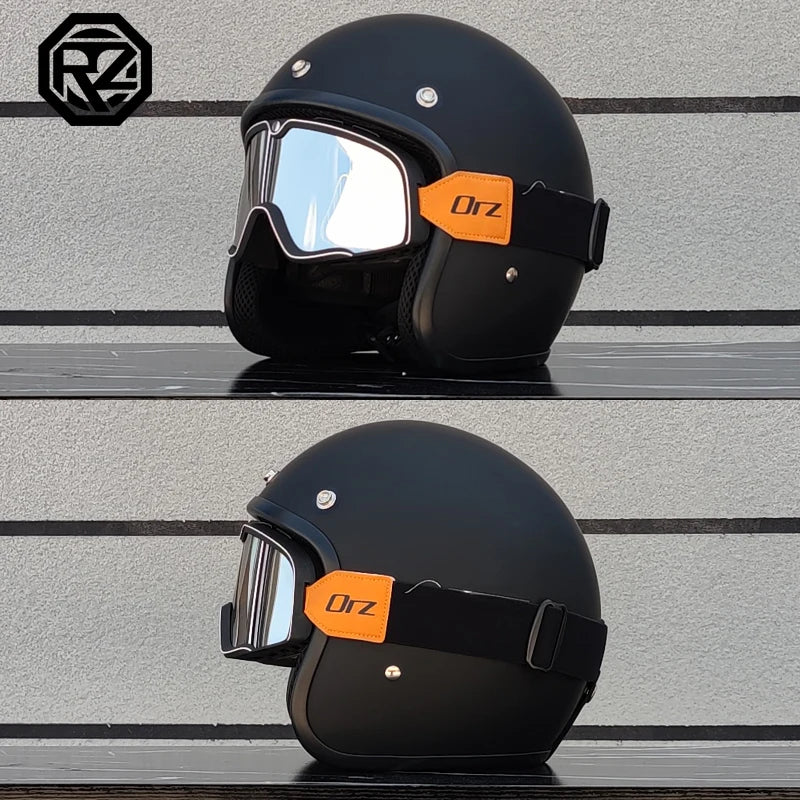 Free Shipping DOT approved retro motorcycle helmet casco 3/4 open face  helmet cafe racer helmet chopper helmet capacete