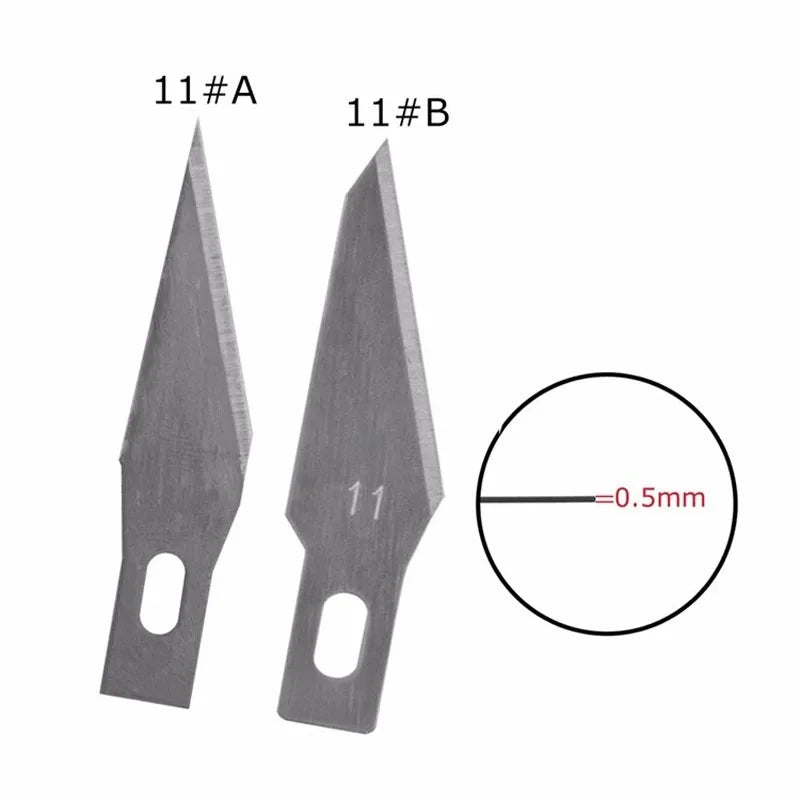 Engraving Non-Slip Metal Knife Kit + 40/5pcs #11 Blades Cutter Craft Knives for Mobile Phone PCB Repair Hand Tools