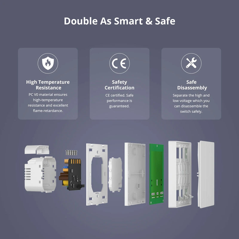 SONOFF M5 Matter Smart Wall Switch ESP32 Two-way EWeLink-Remote Switchman Voice Control Works with Alexa Google Apple Home Alice
