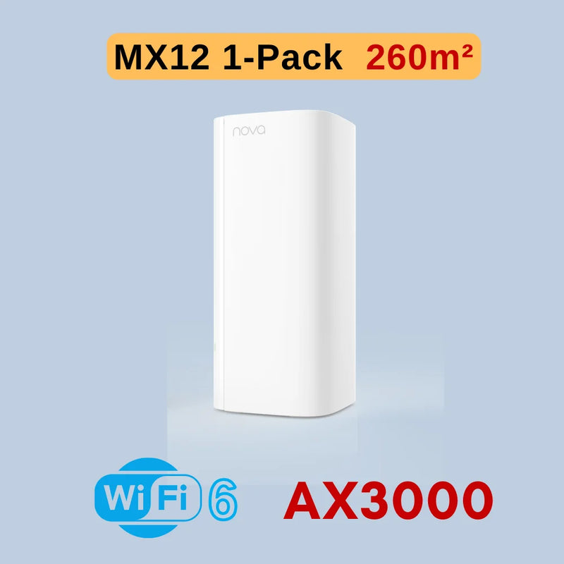 ប្រព័ន្ធ WiFi6 Mesh របស់ Tenda AX3000 EX/MX12 រ៉ោតទ័រឥតខ្សែ Wi-Fi6 Mesh WiFi Router រហូតដល់ 7000 ហ្វីតការ៉េ។ ឧបករណ៍ពង្រីកចម្ងាយ Wifi WIFI 6 Mesh