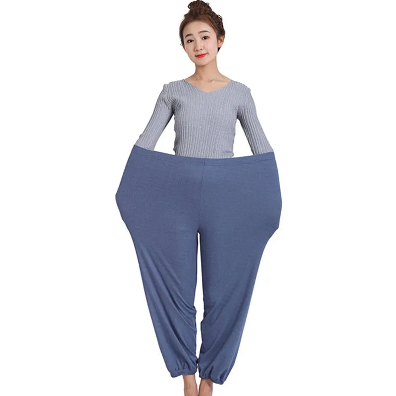 2XL-7XL Plus Size Pajamas Pant For Women New Spring Autumn Cotton Sleepwear Pants Loose Ladies Home Wear Sleep Pantalones