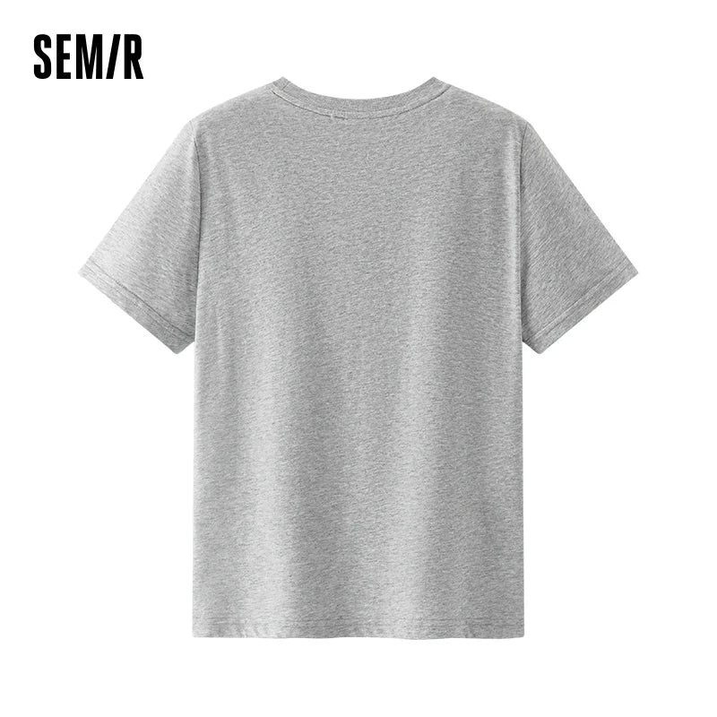 Semir Womens Tshirt 2026 Dog Printed Pullover Cute Fashion Casual Style Soft Comfortable Daily Wear Tops
