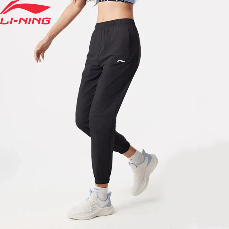 Li-Ning Women's Running Pants AT DRY FREEZE Regular Fit 86%Nylon 14%Spandex Comfortable BreathableLiNing Sports Trousers AYKV130