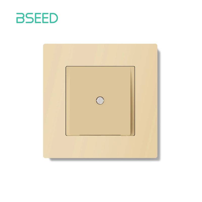 Bseed E Series Outlet Cover with Hole for Cable Exit Pre-Drilled Blank Wall Plate Replacement Faceplate for Switch and Socket