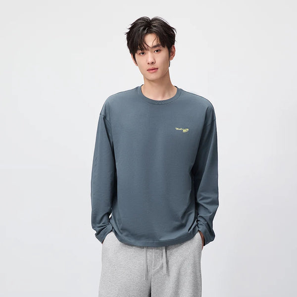 អាវយឺតដៃវែង Semir សម្រាប់បុរស ស្រូបសំណើម ស្ងួតរហ័ស កមូល ស្លៀកប្រចាំថ្ងៃ រដូវស្លឹកឈើជ្រុះ ឆ្នាំ២០២៦
